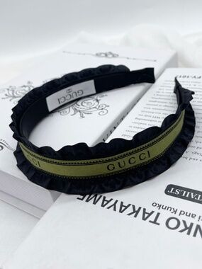 Green & Black Ribbon Headband